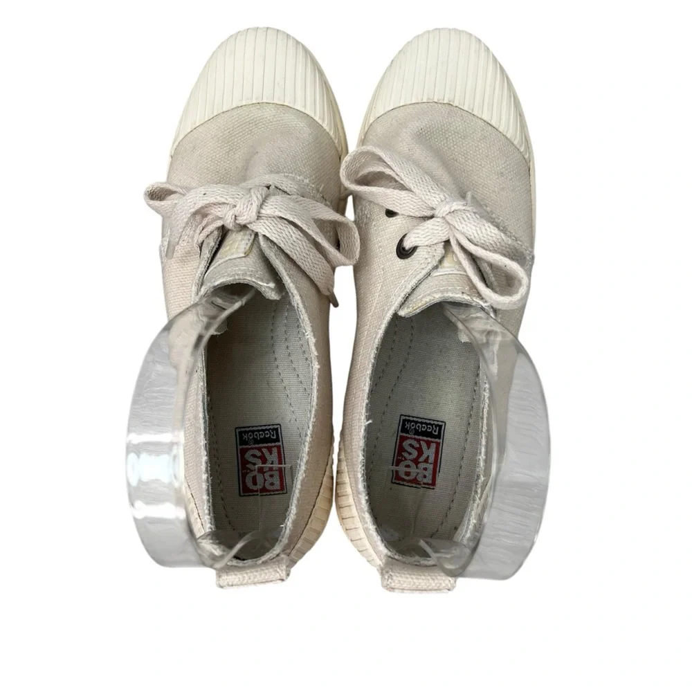 Boks by‎ Reebok Women's Beige Canvas Sneakers 7.5